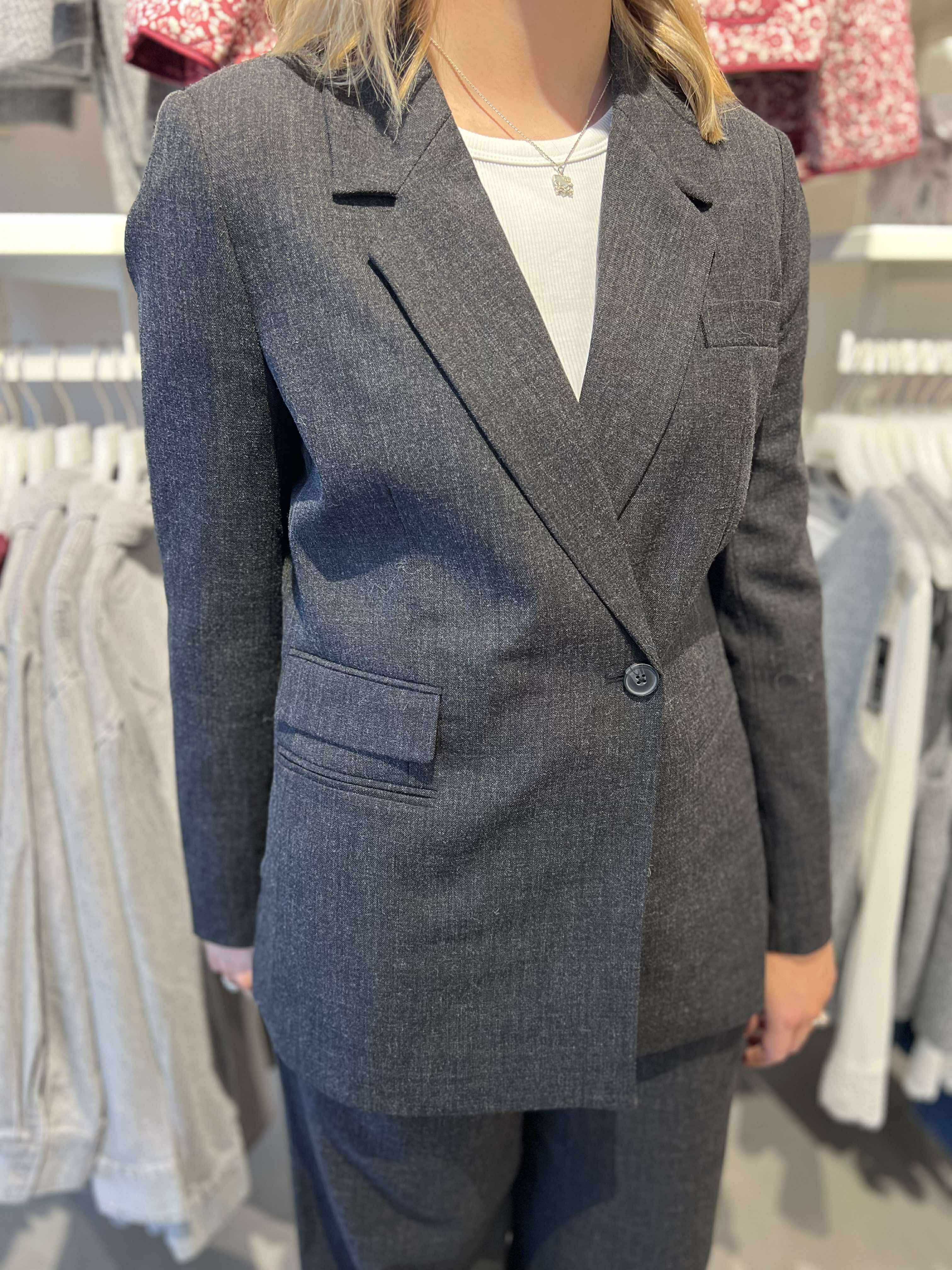 VMBESTIE Blazer - Dark Grey Melange